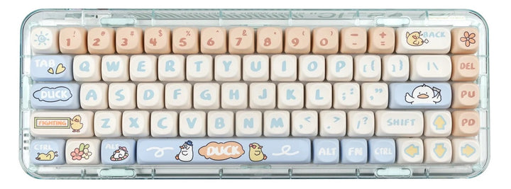 18274-1MTVJ-Yunzii-Holiday-Duck-138-Key-MOA-Profile-Dye-Sub-PBT-Keycap-S